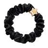 By Eloise London Silk Scrunchie Gold Star Gumička na vlasy pre ženy 1 ks Odtieň Black