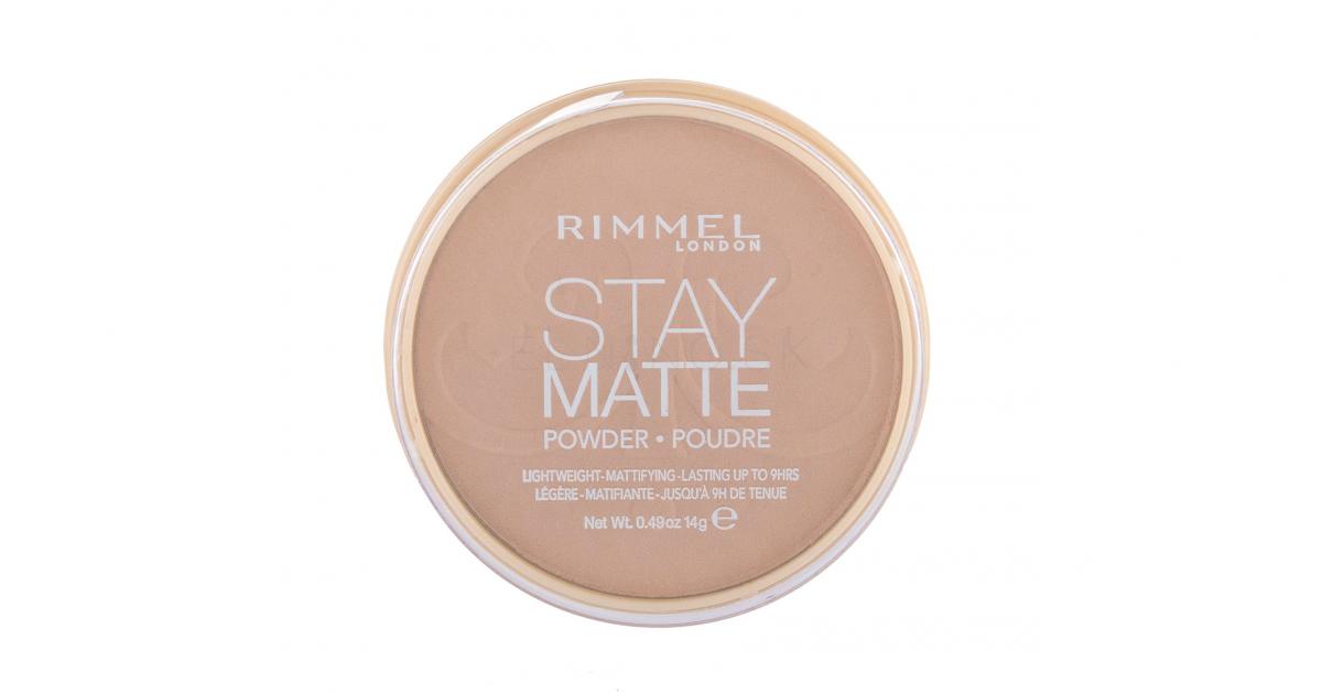 Rimmel London Stay Matte Púder pre ženy 14 g Odtieň 010 Warm Honey