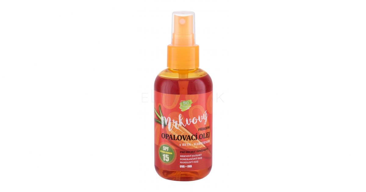 Vivaco Bio Carrot Suntan Oil SPF15 Opaľovací prípravok na telo 150 ml