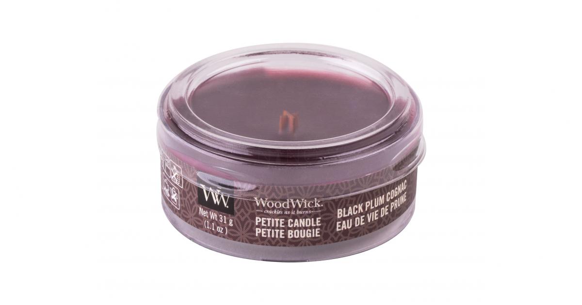 WoodWick Black Plum Cognac Vonná sviečka 31 g ELNINO.SK
