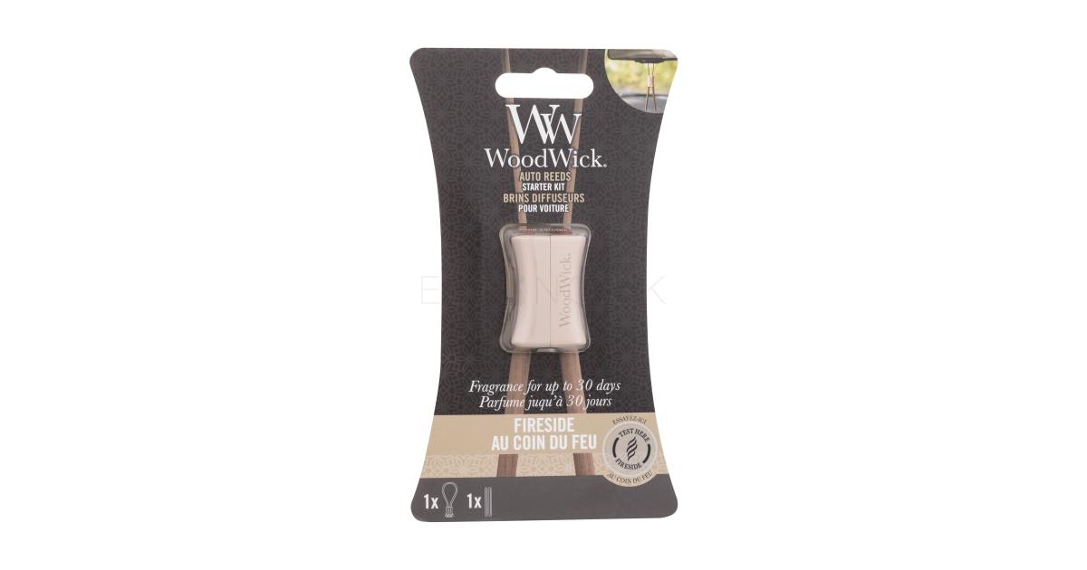 WoodWick Fireside Auto Reeds Starter Kit Vôňa do auta 1 ks poškodený