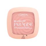 L'Oréal Paris Paradise Blush Lícenka pre ženy 9 ml Odtieň 01 Life Is Peach