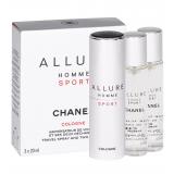 Chanel Allure Homme Sport Cologne Kolínska voda pre mužov Twist and Spray 3x20 ml