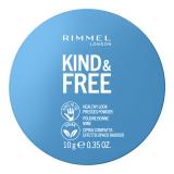 Rimmel London Kind & Free Healthy Look Pressed Powder Púder pre ženy 10 g Odtieň 01 Translucent