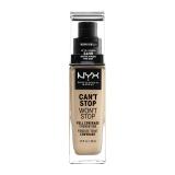 NYX Professional Makeup Can't Stop Won't Stop Make-up pre ženy 30 ml Odtieň 6.3 Warm Vanilla