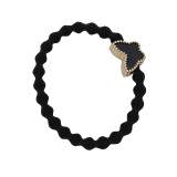 By Eloise London Enamel Gold Butterfly Gumička na vlasy pre ženy 1 ks Odtieň černá