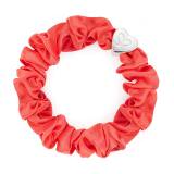 By Eloise London Silk Scrunchie Silver Heart Gumička na vlasy pre ženy 1 ks Odtieň Neon Peach