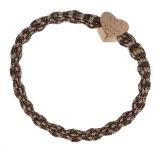 By Eloise London Metallic Gold Heart Gumička na vlasy pre ženy 1 ks Odtieň Toffee