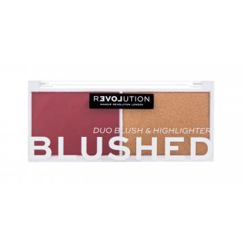 Revolution Relove Colour Play Blushed Duo Blush & Highlighter Dekoratívna kazeta pre ženy 5,8 g Odtieň Wishful
