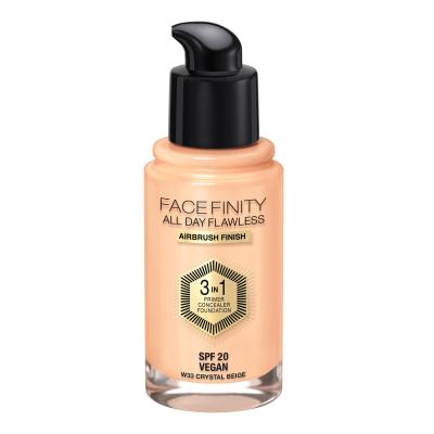 Max Factor Facefinity All Day Flawless SPF20 Make-up pre ženy 30 ml Odtieň W33 Crystal Beige