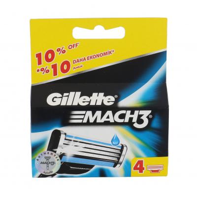 Gillette Mach3 Náhradné ostrie pre mužov 4 ks