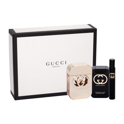 Gucci Guilty Darčeková kazeta toaletná voda 75 ml + telové mlieko 100 ml + toaletná voda 7,4 ml