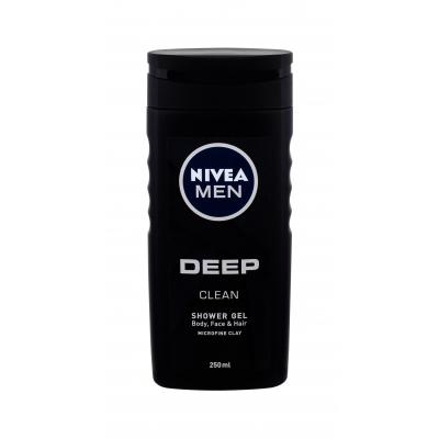 Nivea Men Deep Clean Body, Face & Hair Sprchovací gél pre mužov 250 ml