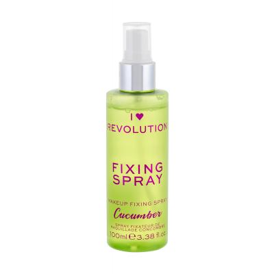 Makeup Revolution London I Heart Revolution Fixing Spray Cucumber Fixátor make-upu pre ženy 100 ml