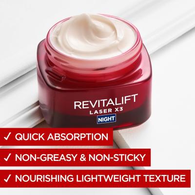 L&#039;Oréal Paris Revitalift Laser X3 Night Cream Nočný pleťový krém pre ženy 50 ml