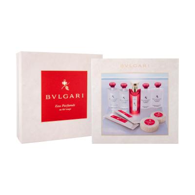 Bvlgari Eau Parfumée au Thé Rouge Darčeková kazeta kolínská voda 75 ml + sprchovací gél 75 ml + kondicionér 75 ml + telové mlieko 75 ml + mydlo 75 g + šampón 75 ml + čistiace obrúsky 2x 12 g