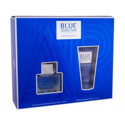 Banderas Blue Seduction Darčeková kazeta toaletná voda 50 ml + balzam po holení 50 ml