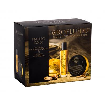 Orofluido Original Elixir Darčeková kazeta tekuté zlato Elixir 100 ml + maska na vlasy 250 ml