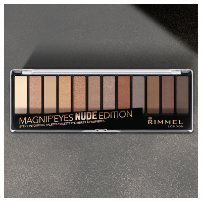 Rimmel London Magnif´Eyes Contouring Palette Očný tieň pre ženy 14,16 g Odtieň 001 Nude Edition