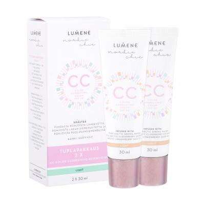 Lumene Nordic Chic CC Color Correcting SPF 20 CC krém pre ženy 2x30 ml Odtieň Light