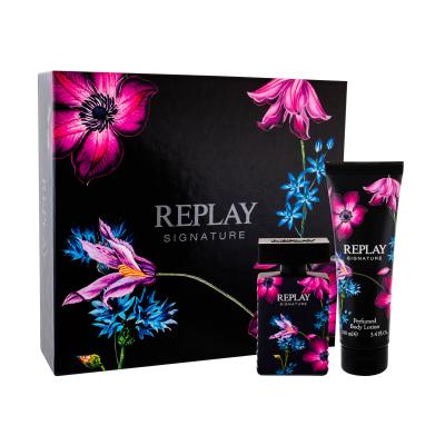 Replay Signature Darčeková kazeta parfumovaná voda 50 ml + telové mlieko 100 ml