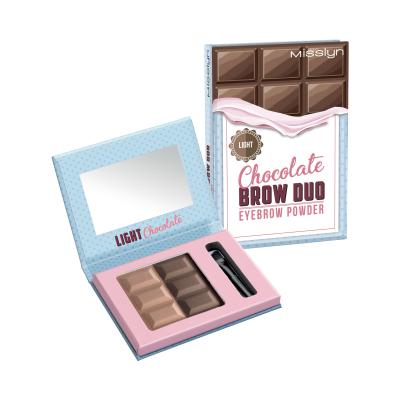 Misslyn Chocolate Brow Duo Set a paletka na obočie pre ženy 5 g Odtieň 2 Light Chocolate