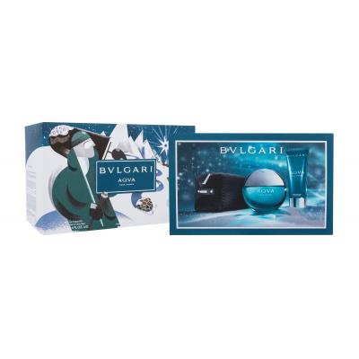 Bvlgari Aqva Pour Homme Darčeková kazeta toaletná voda 100 ml + balzam po holení 100 ml + kozmetická taška
