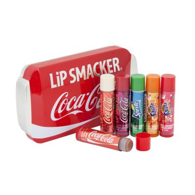 Lip Smacker Coca-Cola Lip Balm Darčeková kazeta balzam na pery 6 x 4 g + plechová krabička