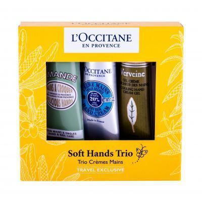 L'Occitane Soft Hands Trio Darčeková kazeta krém na ruky 30 ml + krém na ruky Shea Butter 30 ml + krém na ruky Verveine 30 ml