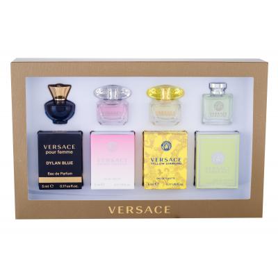 Versace Mini Set 1 Darčeková kazeta edt Versense 5 ml + edt Yellow Diamond 5 ml + edt Bright Crystal 5 ml + edp Dylan Blue 5 ml