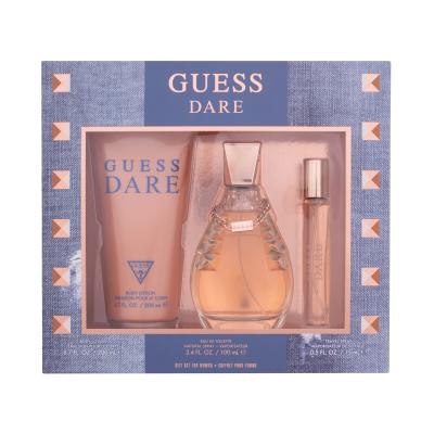 GUESS Dare Darčeková kazeta toaletná voda 100 ml + toaletná voda 15 ml + telové mlieko 200 ml