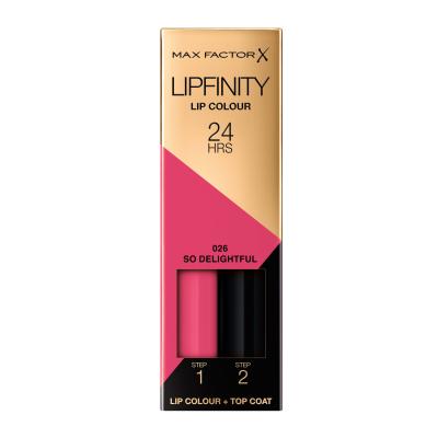 Max Factor Lipfinity 24HRS Lip Colour Rúž pre ženy 4,2 g Odtieň 026 So Delightful
