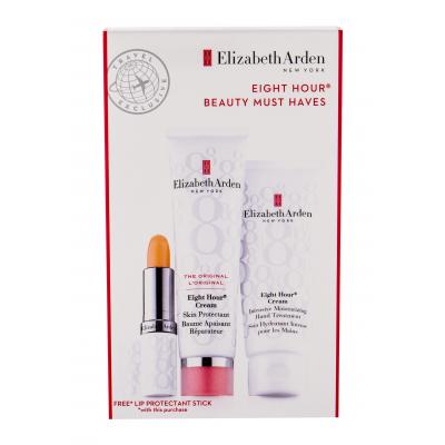 Elizabeth Arden Eight Hour Cream Skin Protectant Darčeková kazeta ochranná starostlivosť 50 ml + hydratačná starostlivosť na ruky 75 ml + hydratačná starostlivosť na pery SPF15 3,7 g