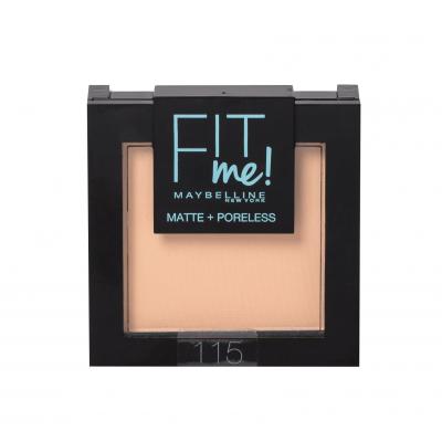Maybelline Fit Me! Matte + Poreless Púder pre ženy 9 g Odtieň 115 Ivory