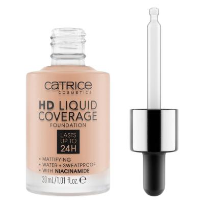 Catrice HD Liquid Coverage 24H Make-up pre ženy 30 ml Odtieň 020 Rose Beige