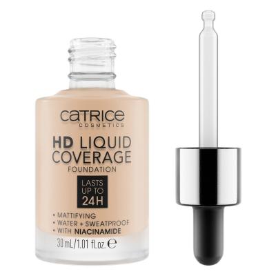 Catrice HD Liquid Coverage 24H Make-up pre ženy 30 ml Odtieň 010 Light Beige