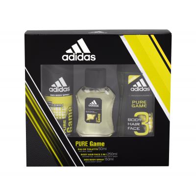 Adidas Pure Game Darčeková kazeta Edt 50ml + 150ml deospray + 250ml sprchový gel