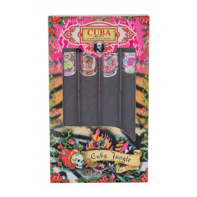 Cuba Jungle Darčeková kazeta parfumovaná voda Tiger 35 ml + parfumovaná voda Snake 35 ml + parfumovaná voda Zebra 35 ml + parfumovaná voda Heartbreaker 35 ml