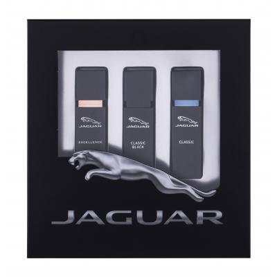 Jaguar Classic Black Darčeková kazeta toaletná voda 15 ml + toaletná voda Classic 15 ml + toaletná voda Excellence 15 ml
