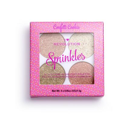 Makeup Revolution London I Heart Revolution Sprinkles Lícenka pre ženy 6 g Odtieň Confetti Cookie