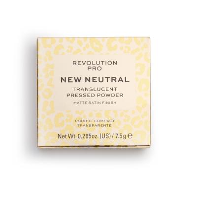Revolution Pro New Neutral Pressed Powder Púder pre ženy 7,5 g Odtieň Translucent