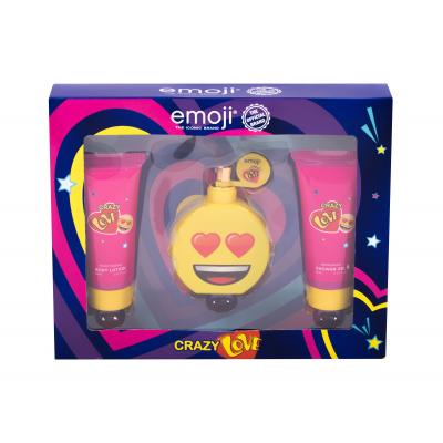 Emoji Crazy Love Darčeková kazeta parfumovaná voda 50 ml + sprchovací gél 60 ml + telové mlieko 60 ml