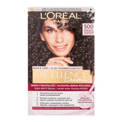 L'Oréal Paris Excellence Creme Triple Protection Farba na vlasy pre ženy 48 ml Odtieň 500 Natural Brown