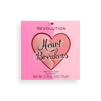 I Heart Revolution Heartbreakers Matte Blush Lícenka pre ženy 10 g Odtieň Brave