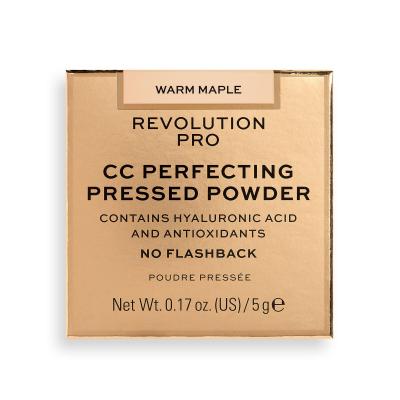 Revolution Pro CC Perfecting Press Powder Púder pre ženy 5 g Odtieň Warm Maple