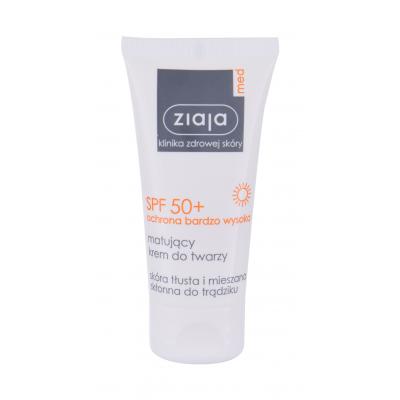 Ziaja Med Protective Matifying SPF50+ Opaľovací prípravok na tvár pre ženy 50 ml