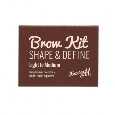 Barry M Brow Kit Set a paletka na obočie pre ženy 4,5 g Odtieň Light - Medium