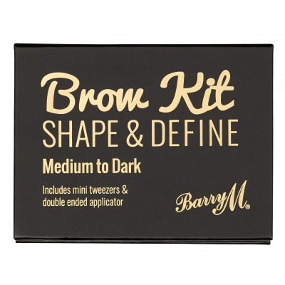 Barry M Brow Kit Set a paletka na obočie pre ženy 4,5 g Odtieň Medium - Dark