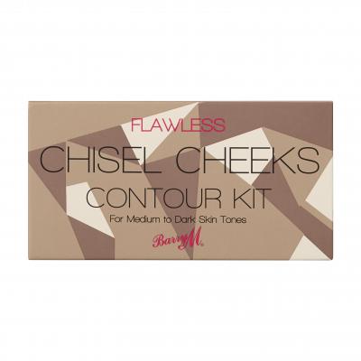 Barry M Flawless Chisel Cheeks Contour Kit Púder pre ženy 2,5 g Odtieň Medium - Dark