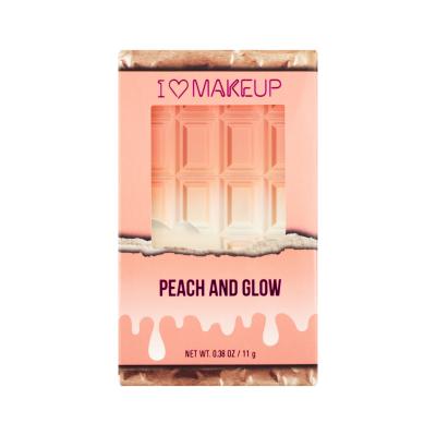 Makeup Revolution London I Heart Makeup Chocolate Duo Palette Rozjasňovač pre ženy 11,2 g Odtieň Peach And Glow